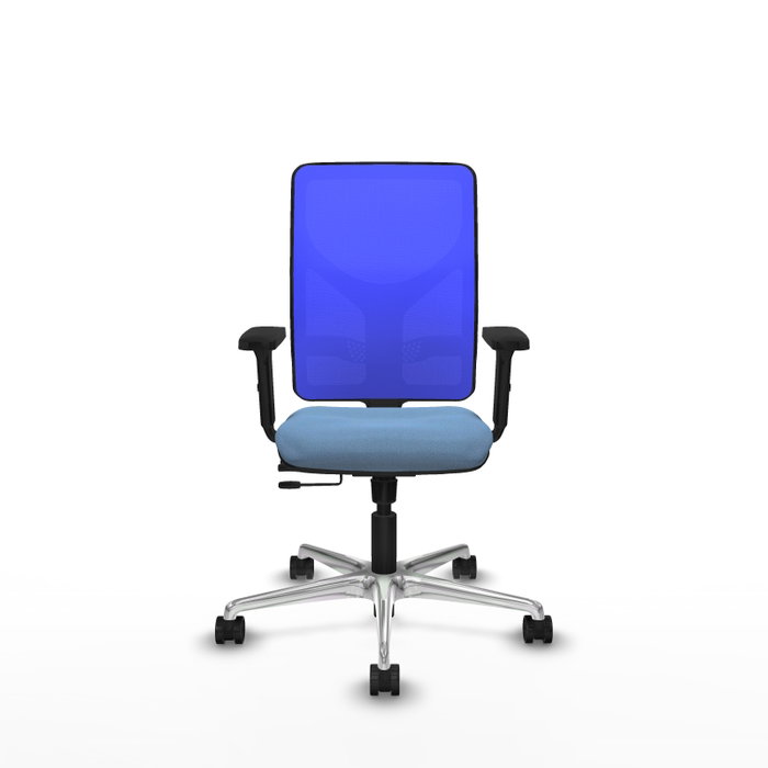 PIQUERAS Y CRESPO Silla de oficina Motilla con mecanismo Sincro/Traslack, Azul