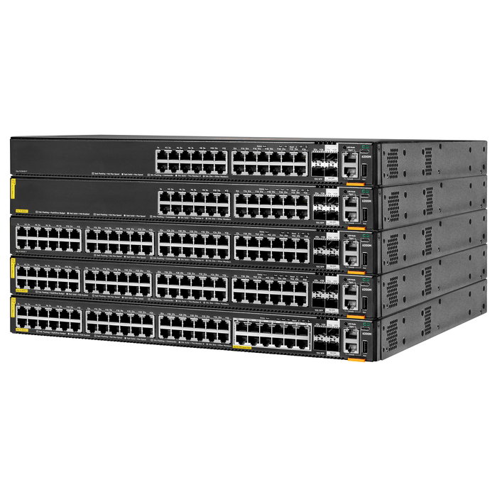 HPE Aruba Networking CX 6200M Switch 24 Puertos Gigabit Ethernet PoE+ (CL4), 4 SFP+, L3 Gestionado, Montaje Rack, 740W PoE Budget - Modelo 6200M 24G CL4 POE