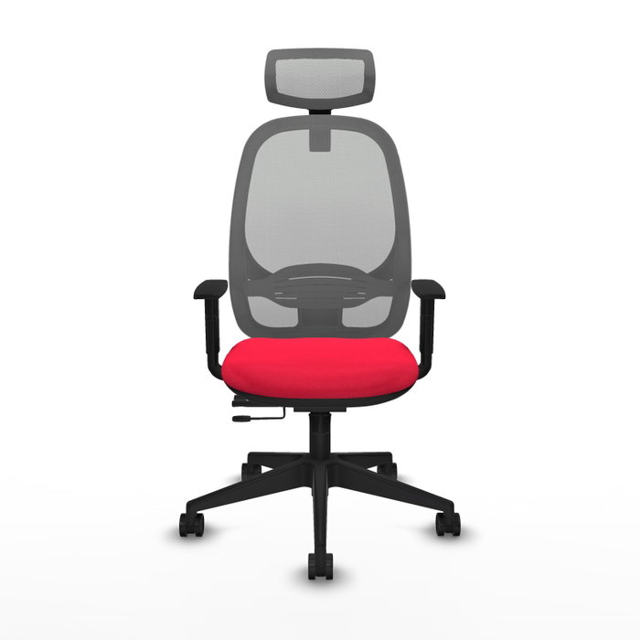 PIQUERAS Y CRESPO Silla de oficina Cilanco con mecanismo Sincro/Traslack, Tela Rojo y Malla Gris PIQUERAS Y CRESPO Silla de oficina Cilanco con mecanismo Sincro/Traslack, Tela Rojo y Malla Gris