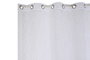 DKD Home Decor White23 Cortina 260 x 140 cm Blanco Poliéster Bordada Anillas