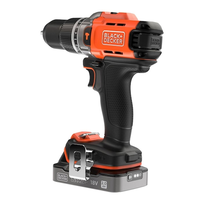 Black+Decker Kit taladro percutor 18 V con 2 baterías de litio 2 Ah
