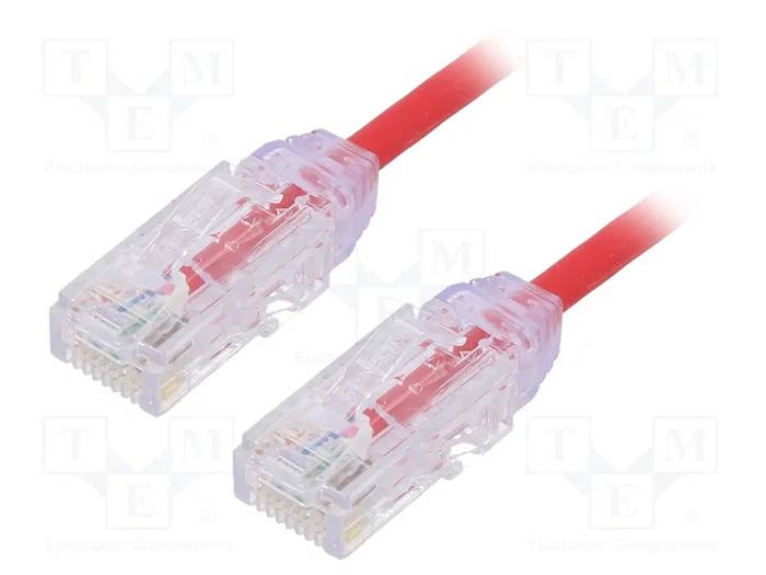 PANDUIT Patch cord Cat 6 U/UTP de 1m rojo con conectores RJ45 PANDUIT Patch cord Cat 6 U/UTP de 1m rojo con conectores RJ45