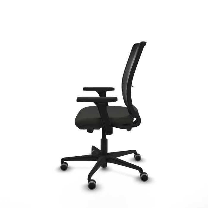 PIQUERAS Y CRESPO Silla de oficina Haches con mecanismo Sincro/Traslack, Negro