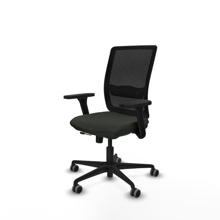 PIQUERAS Y CRESPO Silla de oficina Haches con mecanismo Sincro/Traslack, Negro
