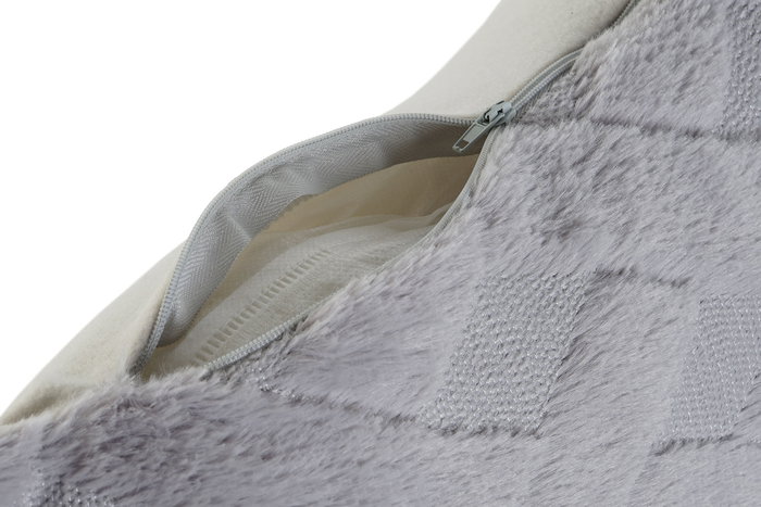 DKD Home Decor Diamond 2c24 Cojín Urban Gris Claro 45 x 45 cm (2 Unidades) Poliéster