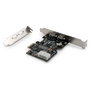 Digitus PCIe Tarjeta Firewire 800 1394b Interna, 3 Puertos, 800 Mbit/s, Soporte Bajo Perfil, Plug and Play