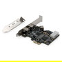 Digitus PCIe Tarjeta Firewire 800 1394b Interna, 3 Puertos, 800 Mbit/s, Soporte Bajo Perfil, Plug and Play