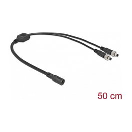 DeLOCK Cable divisor de CC 5,5 x 2,1 mm 1 x hembra a 2 x macho atornillable 86571