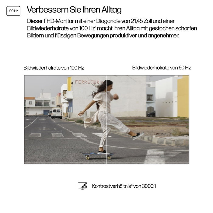 HP Series 3 Pro 322pv Monitor Full HD 21.45 pulgadas 100Hz Negro