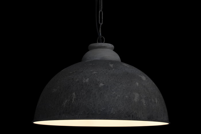 DKD Home Decor Lampara Techo Vintage E27 Metal Madera Marron Gris 62x62x62 cm