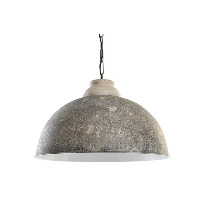 DKD Home Decor Lámpara de Techo de Metal y Madera Marrón 62x62x62 cm