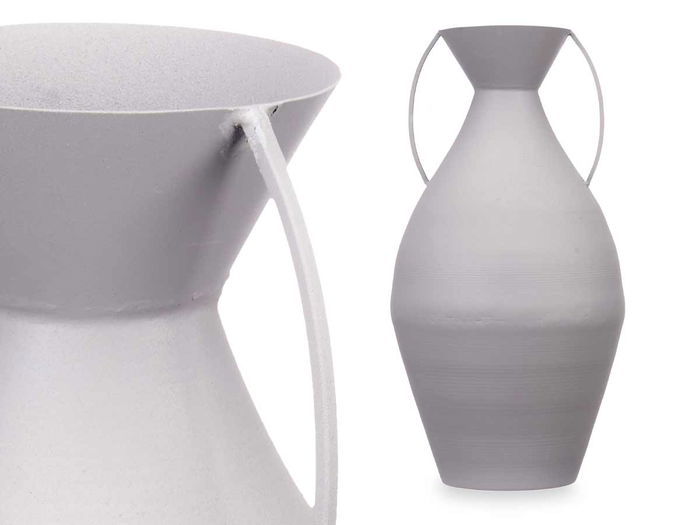 Giftdecor Jarron Acero Tinaja Gris Pastel 20 cm x 43.5 cm x 20 cm (Set de 4)