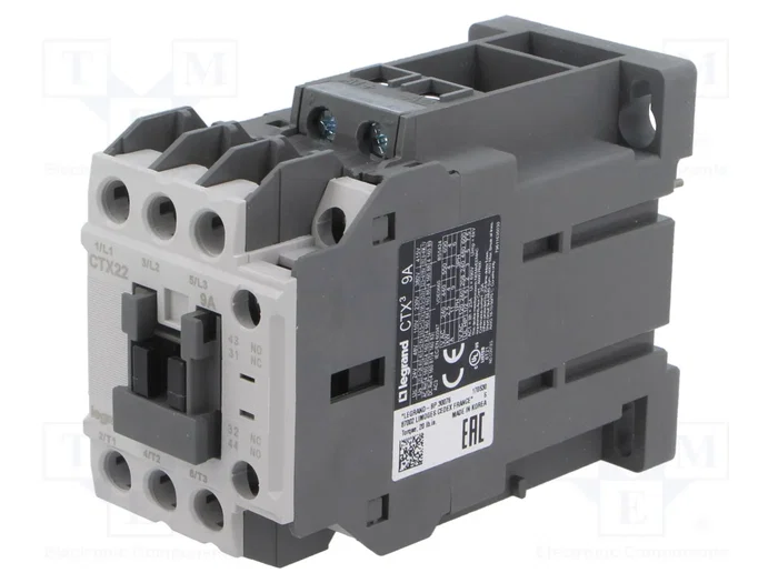 LEGRAND Contactor CTX3 3-polar 9A 48VDC NO x3 NO + NC LEGRAND Contactor CTX3 3-polar 9A 48VDC NO x3 NO + NC