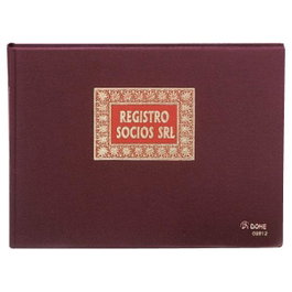 Dohe Libro Registro de Socios S.R.L. 100 Hojas Numeradas Folio Apaisado