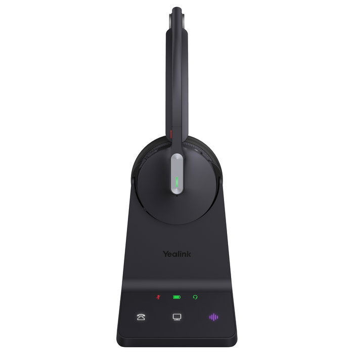 Yealink Auriculares WH64 Mono UC Inalámbricos Diadema Monoaural para Oficina/Call Center, Negro, Conexión USB-C y Bluetooth 5.2