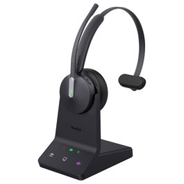 Yealink Auriculares WH64 Mono UC Inalámbrico para Oficina/Centro de Llamadas DECT USB Tipo C Bluetooth 5.2 Negro