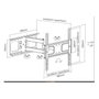 Equip Soporte de pared articulado para pantallas 32-55 pulgadas, Negro