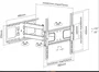 EQUIP Soporte de pared articulado para TV de 32-55 pulgadas, Negro