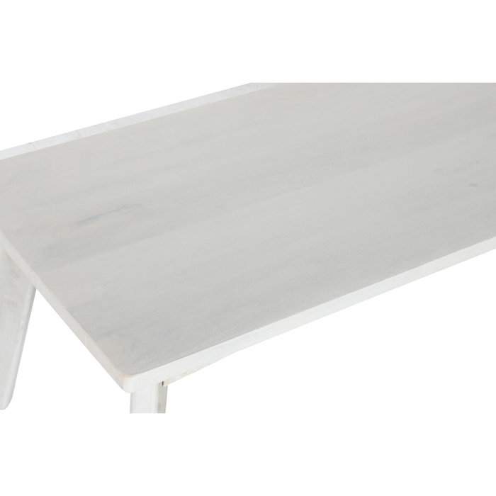 DKD Home Decor Mesa de Centro de Mango 115x55x45 cm Blanco Roto DKD Home Decor Mesa de Centro de Mango 115x55x45 cm Blanco Roto