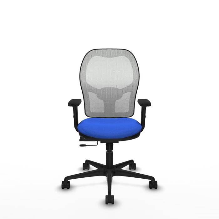 PIQUERAS Y CRESPO Silla de oficina Jorquera con mecanismo Sincro/Traslack Azul y Blanco PIQUERAS Y CRESPO Silla de oficina Jorquera con mecanismo Sincro/Traslack Azul y Blanco