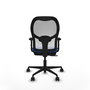 PIQUERAS Y CRESPO Silla de oficina Jorquera con mecanismo Sincro/Traslack Azul y Blanco