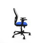 PIQUERAS Y CRESPO Silla de oficina Jorquera con mecanismo Sincro/Traslack Azul y Blanco