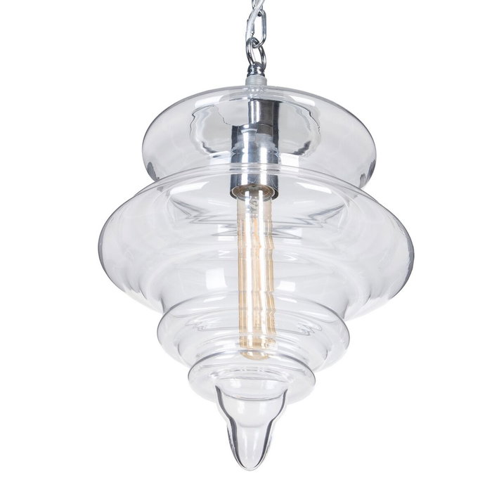 Ixia Lámpara de Techo Plata Metal-Cristal 28 x 28 x 36 cm