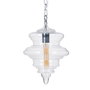 Ixia Lámpara de Techo Plata Metal-Cristal 28 x 28 x 36 cm