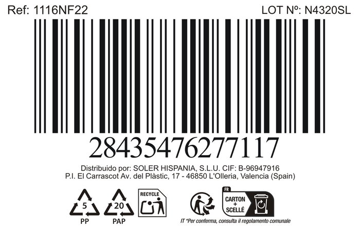 La Mediterranea Bandeja Rectangular Opal 24 cm Colección Palaos - 16.2 x 23.1 x 1.8 cm (36 Unidades)