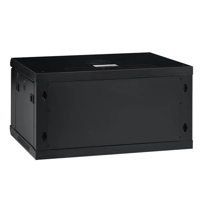 Phasak PHO 2106 Armario Rack de Pared Pro 6U - 600x450mm Negro con Ventilación, Iluminación y Cerradura para Equipos TI 19"