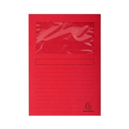 Exacompta Subcarpetas Forever con Ventana Rojo Claro A4