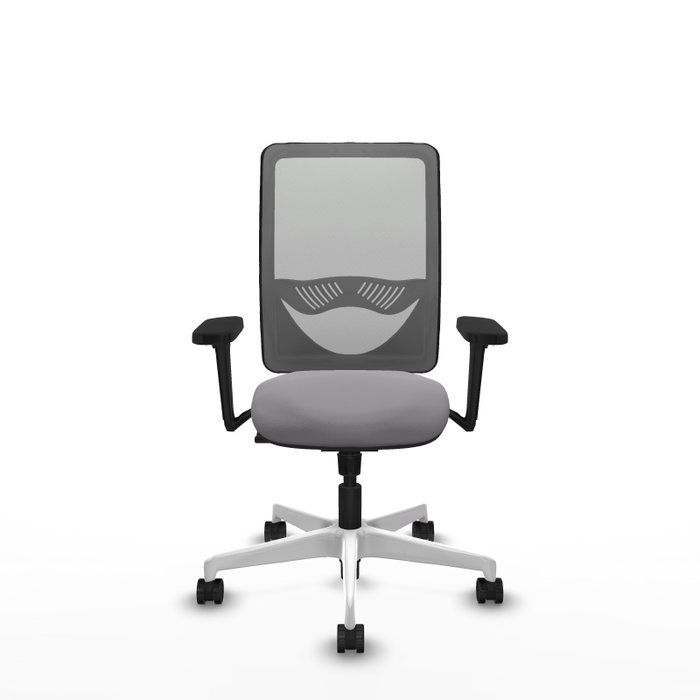 PIQUERAS Y CRESPO Silla de oficina Zulema Gris con mecanismo Sincro y Brazos 3D