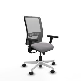 PIQUERAS Y CRESPO Silla de oficina Zulema Gris con mecanismo Sincro y Brazos 3D