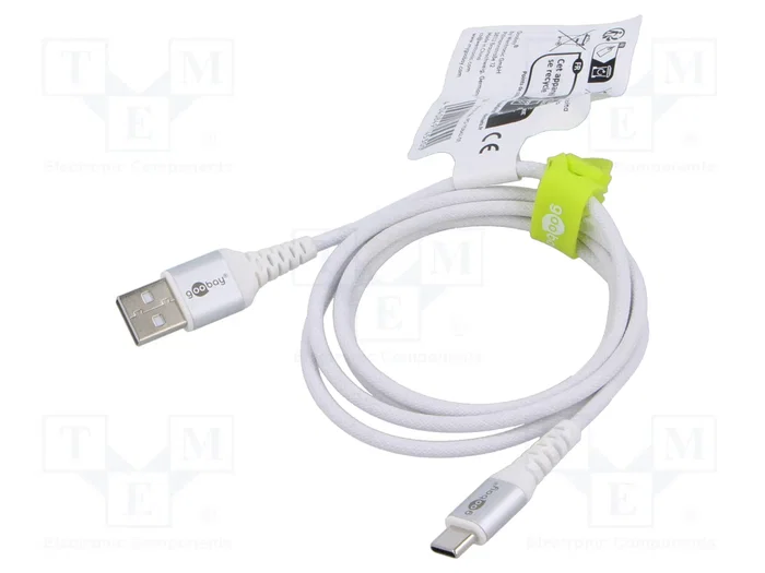 GOOBAY Cable USB 2.0 de USB A a USB C de 1m Blanco GOOBAY Cable USB 2.0 de USB A a USB C de 1m Blanco