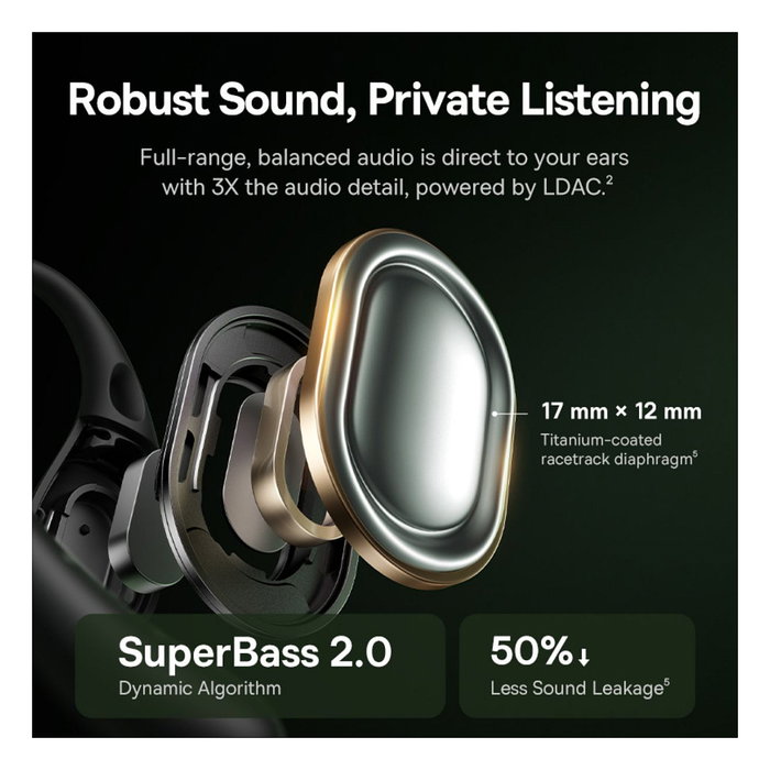 Baseus Eli Sport 2 Open-Ear TWS Starlight Off-White