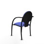 PIQUERAS Y CRESPO Silla Hellín tapizada en Tela color Azul claro con Brazos fijos