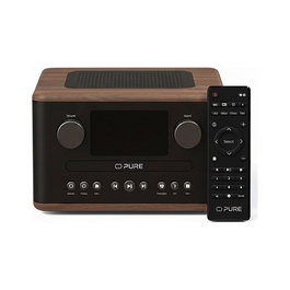 PURE Classic C-D4 Digital Radio Internet, DAB+, FM, Bluetooth 5.3, 15W, Pantalla 2.4", Café/Marrón, para UE/UK