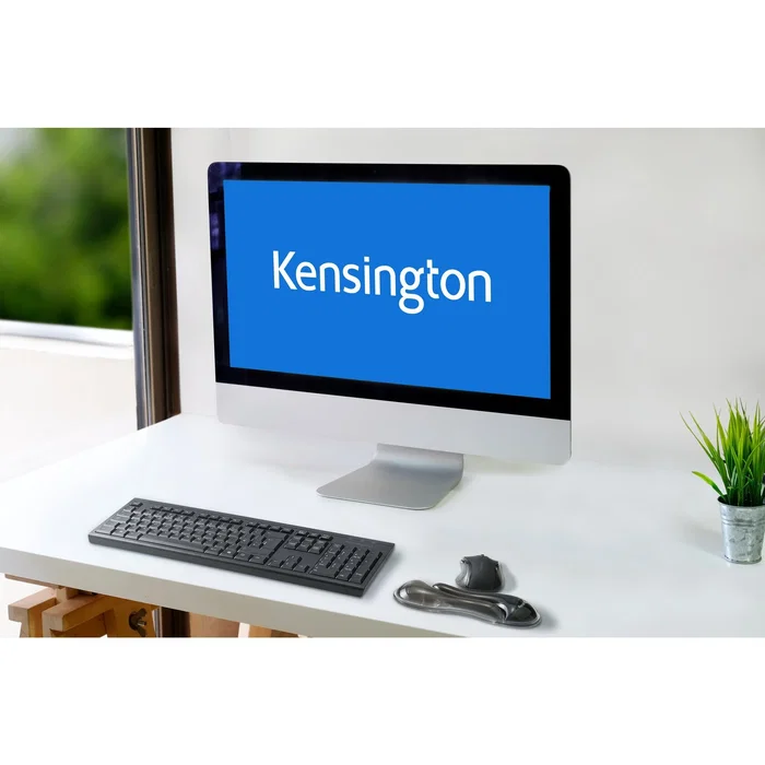 Kensington Descansa Muñecas Ergonómico con Gel Slim Duo para Ratón y Trackball, Perfil Reducido, Canal de Ventilación, Color Gris, Material Termoplástico de Poliuretano (TPU)