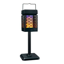 Coati Lámpara solar recargable mata mosquitos 3 en 1, negra, 5W, IP44, 108x108x172-775 mm