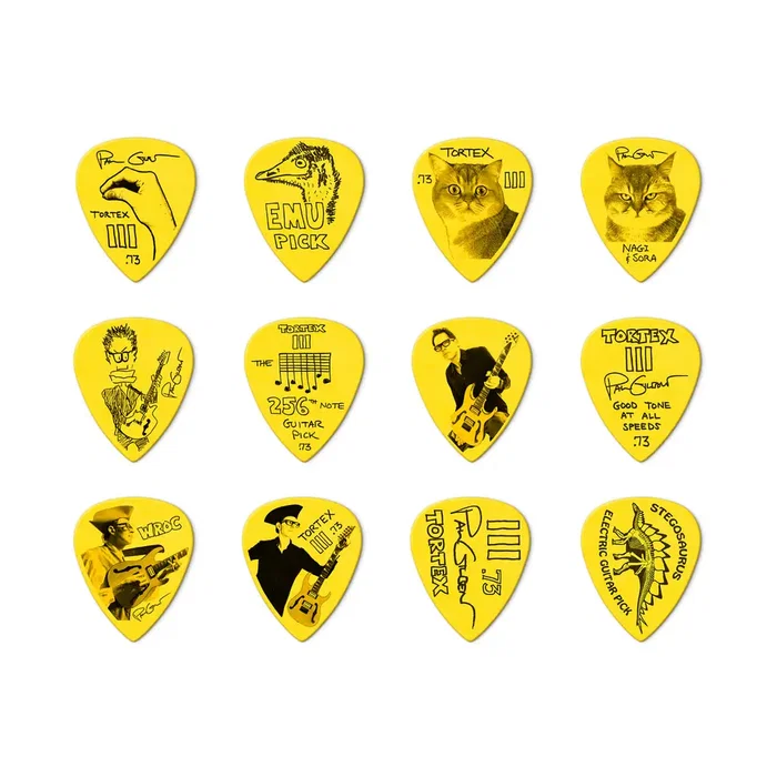 Dunlop Pack 12 Púas Tortex TIII Paul Gilbert Custom - 73 mm