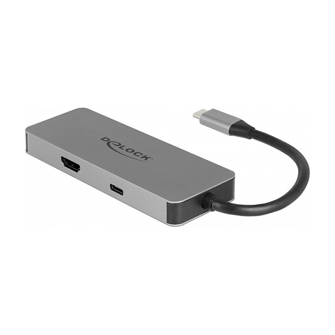 DeLOCK Dockingstation USB Type-C™ 4K HDMI/Hub/SD/PD 2.0 Gris DeLOCK Dockingstation USB Type-C™ 4K HDMI/Hub/SD/PD 2.0 Gris