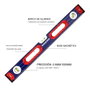 Workpro Nivel de Burbuja Magnético 60 cm Precisión 1 mm/1m Base de Aluminio