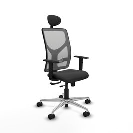 PIQUERAS Y CRESPO Silla de oficina Motilla Gris con mecanismo Sincro/Traslack