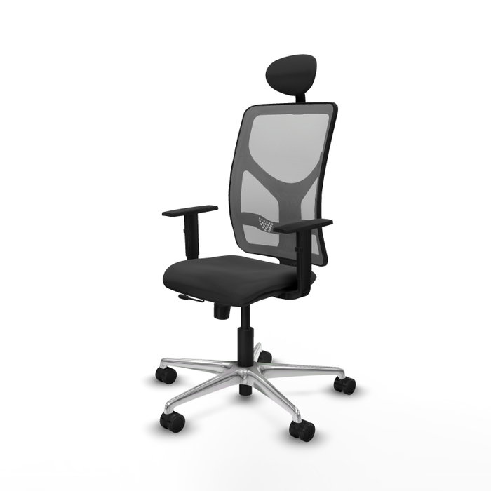 PIQUERAS Y CRESPO Silla de oficina Motilla Gris con mecanismo Sincro/Traslack