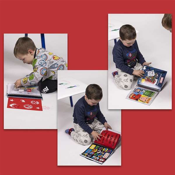 Cerdá Álbum Actividades Coloreable Marvel Rojo para Niños a partir de 3 Años