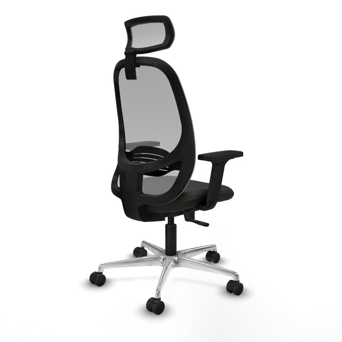 PIQUERAS Y CRESPO Silla de oficina Cilanco con mecanismo Sincro, tela negra y malla gris PIQUERAS Y CRESPO Silla de oficina Cilanco con mecanismo Sincro, tela negra y malla gris