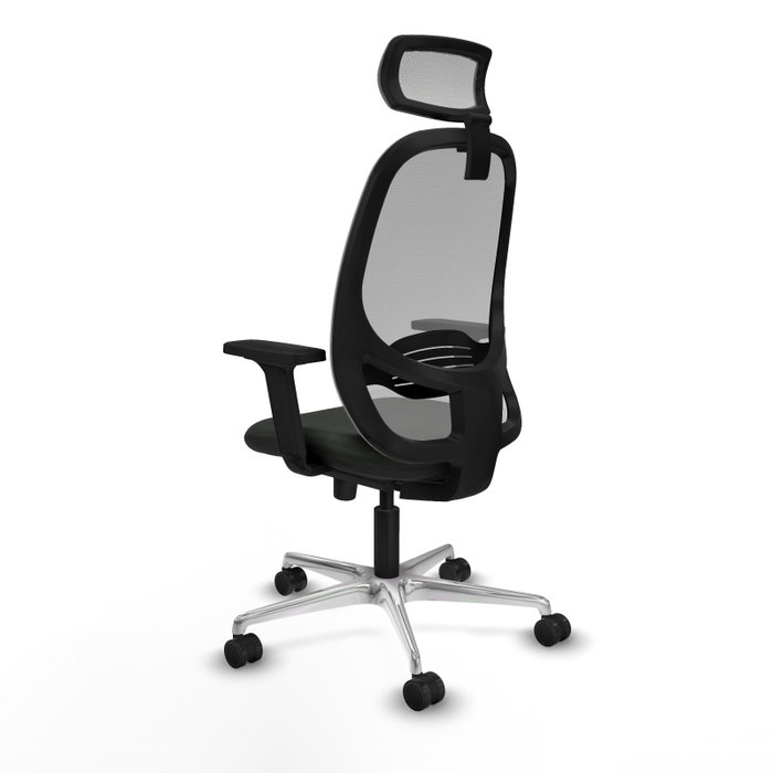 PIQUERAS Y CRESPO Silla de oficina Cilanco con mecanismo Sincro, tela negra y malla gris PIQUERAS Y CRESPO Silla de oficina Cilanco con mecanismo Sincro, tela negra y malla gris