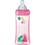 Dodie Biberón Anticólicos 330 ml con Tetina Redonda, para Bebés a Partir de 6 Meses, 3 Niveles de Flujo, Flujo 3, Color Rosa