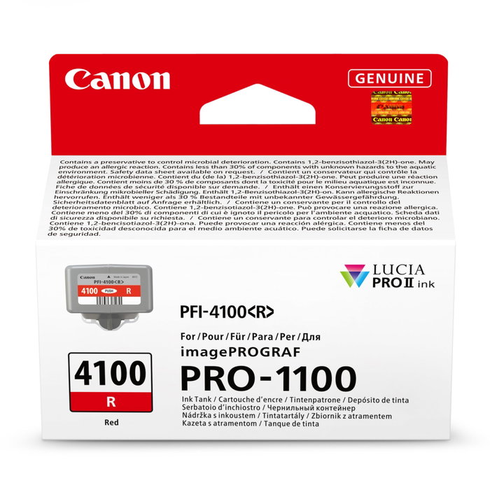 Canon PFI-4100r Rojo Cartucho de Tinta 80ml
