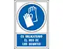 Syssa Señal de Obligacion Uso de Guantes PVC 245x345 mm